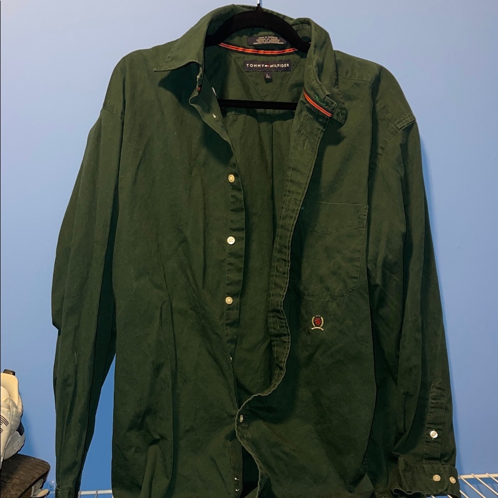Tommy Hilfiger Men's Dark Green Shirt Jacket